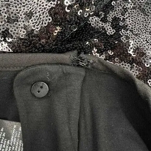 Anthropologie Black Dress Pants with Sequin Detail | Size 4 Regular - Picture 6 of 6